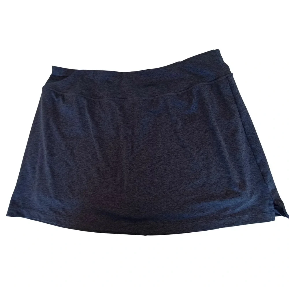 Ideology Womens XL Athletic Skort Bundle Black Tiered Ruffle Heather Navy Blue‎